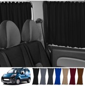 Resim Pandami Peugeot Bipper 2008-2014 Uyumlu Siyah Raylı Oto Perde Takımı 