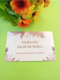 Resim 100 Adet Lux Kalın Kuşe Tebrik Kartı - Teşekkür Kartı - M6 