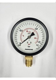 Resim Çap 100 ALTtan 1,6 Bar Kuru Manometre - Pakkens 