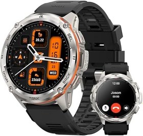 Resim KOSPET Tank T3 Ultra Akıllı Saat Erkekler için GPS, 5ATM Su Geçirmez, Basınç ve Rakım ve Pusula, 60 Gün Uzun Pil, Tam Metal Gövde Sağlam Askeri Smartwatch Bluetooth Çağrı-1.4 inç AMOLED Ekran 