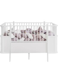 Resim Setay Mdf Beşik, Beyaz Dünya Büyüyen Beşik 80X130 - Beyaz Dünya Karyola 80X190 