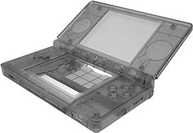 Resim eXtremeRate Nintendo DS Lite için Şeffaf Siyah Yedek Tam Muhafaza Kabuğu, Düğmeli Özel El Konsolu Kılıfı, Nintendo DS Lite NDSL için Ekran Lensi - Konsol Dahil Değildir 