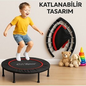 Resim 102 Cm 40 Inç Trambolin Metal Yay Mavi Deluxe Trampolin 