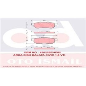 Resim TRW GDB3113 Fren Balatası Arka Civic 96-01 
