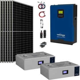 Resim 20.000 Watt Büyük Bağ Evi Solar Paketi 550W Güneş Paneli 5kw Inverter 10KW Lityum Akü 