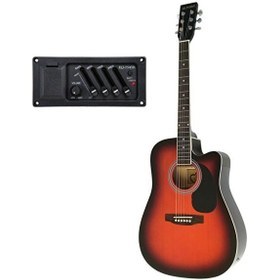 Resim Almira F650N-SBC Sunburst Elektro Akustik Gitar 