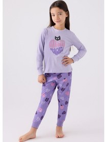 Resim Rolypoly Kız Çocuk Mor Pijama Takımı Mor 