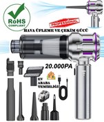 Resim Havana H-8083 Araç İçi Süpürge 20.000Pa Vakum + Üfleme Özellikli 3 Kademeli Araç Süpürgesi 