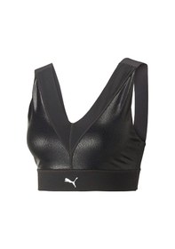 Resim Puma Elektro Summer Mid İmpact Bra Kadın Antrenman Sporcu Sütyeni 52309101 Siyah 