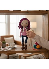 Resim Amigurumi Oyuncak Bebek Çocuklar İçin Oyun Arkadaşı Çok Renkli 