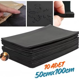 Resim Araç Oto Kaput Kapı Taban Davlumbaz Ses Yalıtım Malzemesi 6mm Kauçuk 50CMX100CM 10ADET 