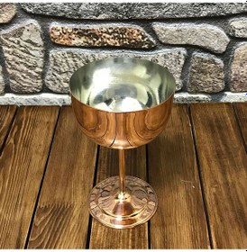 Resim Bakır Şarap Bardağı 