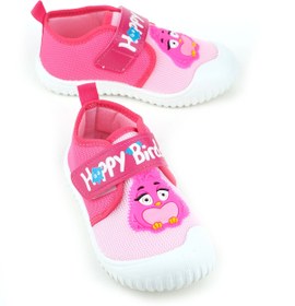 Resim Gezer Yazlık Kız Çocuk Keten Happy Bird Cırt Cırtlı Ayarlanabilir Ayakkabı 