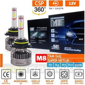 Resim Led 360° M8 Full Power Csp Full Power Led Xenon Canbus H1 H4 H7.. 466217382 