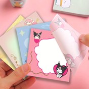 Resim 4 Kitap, 200 Yaprak, Sanrio - Kuromi ve My Melody ile Suni Yeşim Gudetama & Patches the Dog Sevgili Karakterler Sticky Notes Set 