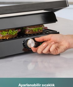 Resim Homend Grilliant 1349H Döküm Plakalı Tost Ve Izgara Makinesi 2000 W 