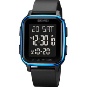 Resim Hanyang Mavi Skmeı Elektronik Erkek Saatleri 2 Zaman Dijital Hareket Moda Izle Spor Geri Sayım Saati 50 M Su Geçirmez LED Işık Kol Saati (Yurt Dışından) 