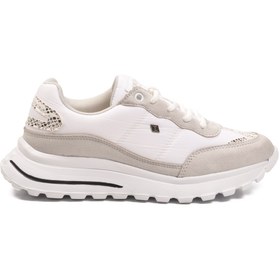 Resim AYAKMOD Beyaz Bağcıklı Hafif Esnek Kadın Spor Ayakkabı Roni G 