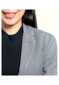 Resim Kurdeleli Ay-yıldızlı Kadın Rozet/broş Şık Kutulu Altın 