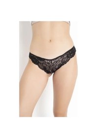 Resim Kadın Dantelli Brazilian Bikini Siyah 