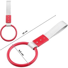 Resim Caraks Araç Içi Tutamaç Yuvarlak El Tutamağı Askılık Fonksiyonel Tofaş Dolmuş Otobüs Ofis Ev Kırmızı 1 Adet 