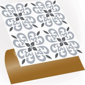 Resim Kendinden Yapışkanlı Geometrik 034 Desenli Pvc Karo 30X30 cm (33 Adet) 3m2 