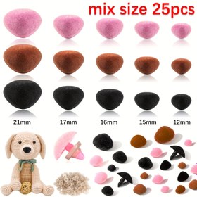 Resim 25 adet Hayvan Emniyeti Flocked Burun Seti - Amigurumi, Yumuşak Heykel ve Dokuma Sanatları El Sanatları Burunları ile Yıkama Yastıkları | Kendin Yap Bebek, Oyuncak Yapımı Aksesuarları 