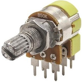 Resim 50K Anahtarlı Stereo Potansiyometre 8 Pin 