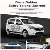 Resim Dacia Dokker Parlak Siyah Yalancı Çakma Sahte Sunroof 