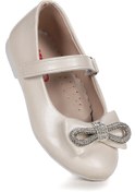 Resim Kiko Kids Bowtie Papyon Taşlı Cırtlı Kız Çocuk Babet Ayakkabı 