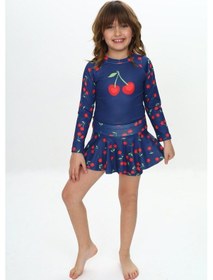 Resim My Kids Wear Etek Detaylı Kız Çocuk Mayo Beyaz 
