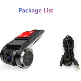 Resim Araba Dash Kamera Usb Hd 1080p 170 Derece Geniş Açılı Araba Kamera Kaydedicisi None Card Black 