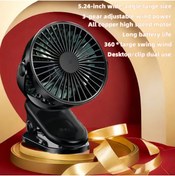 Resim WASHA Taşınabilir USB Klipsli Fan Şarj Edilebilir, 720° Dönebilme, 3 Hız Yaz ve Dış Mekan Kullanımı İçin 
