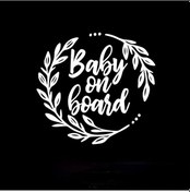 Resim Renkli Bebek Araba Arka Pencere Çıkartma Araba Gövde Stil Kapı Uyarı Whıte 30x30cm 1 Piece Set 