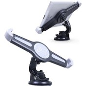 Resim Cbtx 7-11 İnç Tablet İçin 360 Döndürme Araba Kontrol Paneli Tablet Tutacağı Ön Cam Vantuz İpad Tutucu 