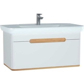Resim Vitra Sento Lavabo Dolabı 100 Cm Tek Çekmeceli Mat Beyaz 60814 Beyaz 