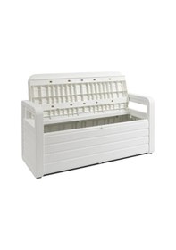 Resim Panchina Forever Spring Beyaz Sandıklı Bahçe Bankı 