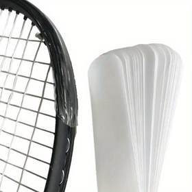 Resim Şeffaf Tenis Raketi Paddle Baş Koruma Bandı - TPU Kayma Azaltma Sticker, Sarı Spor Ekipman Aksesuarı, Artan Kavrama ve Kontrol için, Tenis Aksesuarları, Şık Tasarım, Dayanıklı Yapıştırıcı 