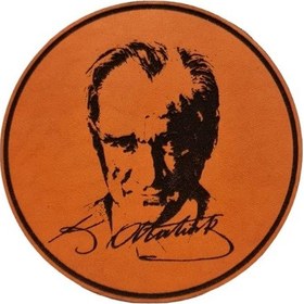 Resim Atatürk Deri Peç - Arma - Askeri Patch Çok Renkli 