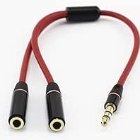 Resim Kulaklık Ses Splitter 3.5mm Erkek Çift 3.5mm Kadın Ses Mikrofon Splitter Müzik Dinlemek için 