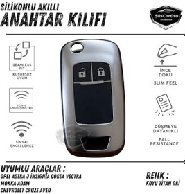 Resim Opel Astra J İnsignia Corsa Vectra Mokka Adam Chevrolet Cruze Aveo Anahtar Uyumlu Silikon Anahtar Kılıfı Oto Anahtar Kabı Darbe Emici Anahtarl 