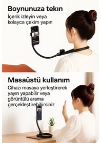 Resim Manyetik Silikon Boyun Telefon Tutucu Eller Serbest, Ayarlanabilir Ve Rahat Kullanım 1 ADET 