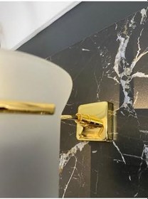 Resim İSAOĞLU YAPI Gold Tuvalet Fırçası Altın Tuvalet Fırçası Paslanmaz Pirinç Malzeme Altın Fırça 