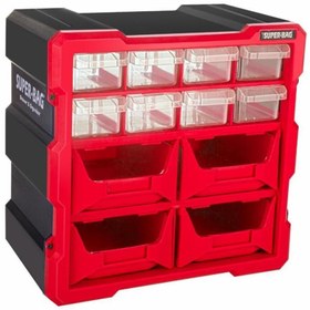 Resim Süper Bag Super-Bag ASR-6009 Monoblok Avadanlık Seti 12 Gözlü Kırmızı 