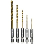 Resim Tüm Akülü Matkap Şarjlı Tornavida Için Altıgen Bit Uç 5li Matkap Ucu Seti Mandren Uyumlu Titanyum 