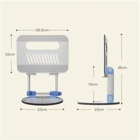 Resim Nacario Taşınabilir Katlanabilir Folding Alüminyum Dizüstü Bilgisayar Notebook Stand Alüminyum Ayarlanabilir Açı ve Katlanabilir Portatif Rahat Kullanım 11 Inç 17 Inç Laptop Stant | S4 