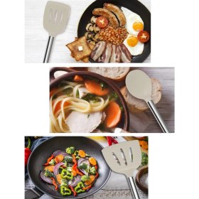 Resim Valletta Guojin 26 Parça Paslanmaz Çelik Silikon Uçlu Spatula Mutfak Seti Vanilya 