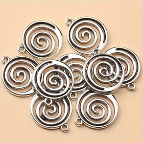 Resim 10/Paket DIY Antika Gümüş Rengi Sarmal Kolye Ucu Yabancı Aksesuarlar 