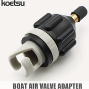Resim KOETSU Şişme Bot Hava Valf Adaptörü - Siyah ve Beyaz Pompa Bağlayıcı Boston Hava Valfi, Kürek Tahtası, Kano ve Lastik Botlar için - Açık Su Aktiviteleri için Kolay Kurulum, Bot Şişirme Aracı | Güvenli Bağlantı | Esnek Malzeme 