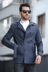 Resim Lusaka Su İtici Slim Fit Kemer Detaylı Trençkot - FUME / S 